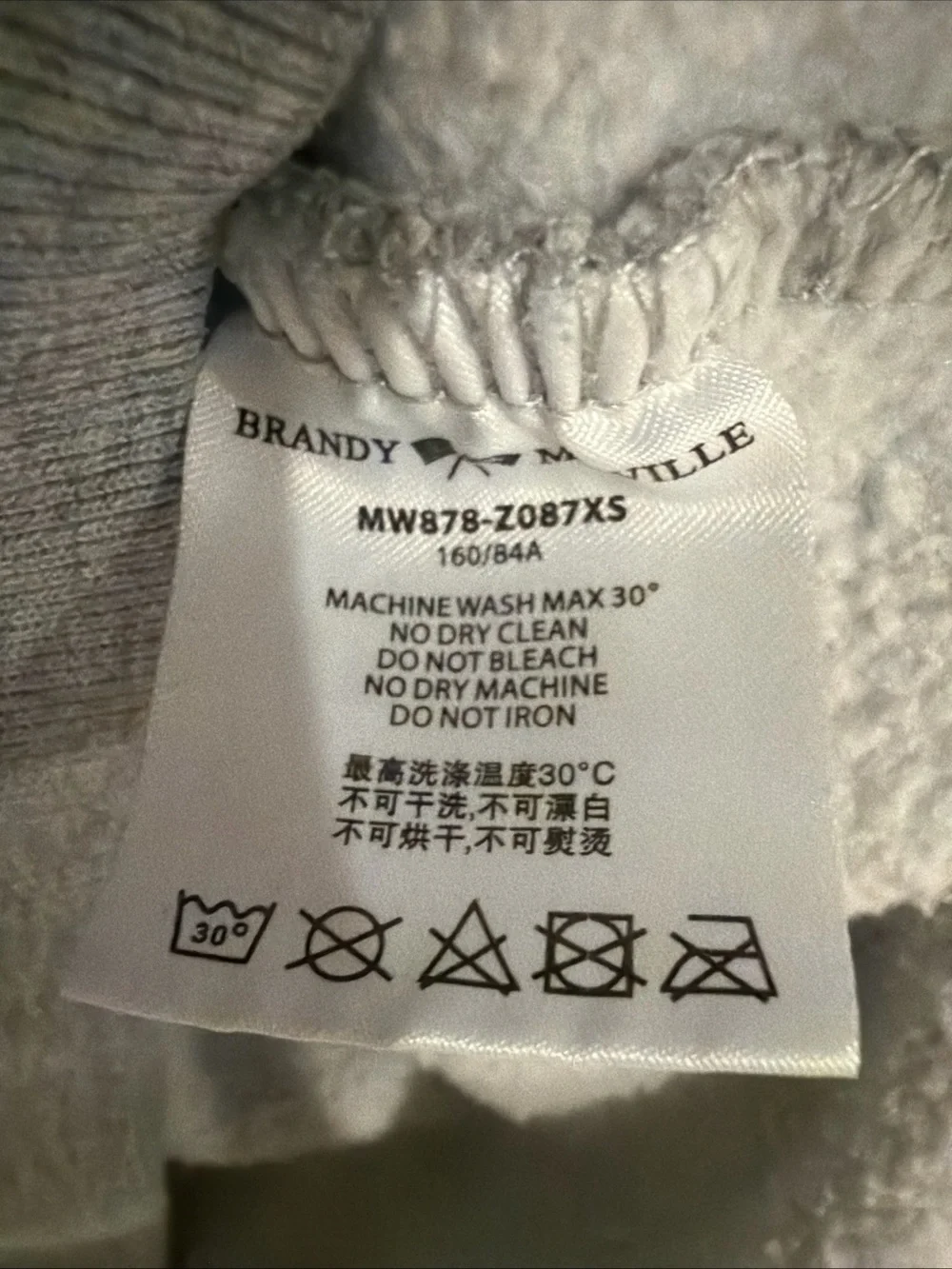 Brandy Melville Quarter Zip, Pullover Sweatshirt - Gray